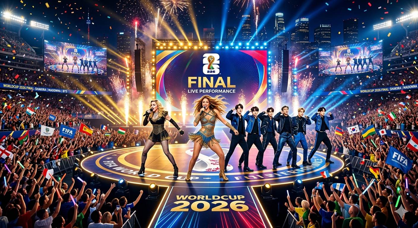 Shakira, Madonna y BTS juntos en el show de medio tiempo en la final del Mundial 2026
