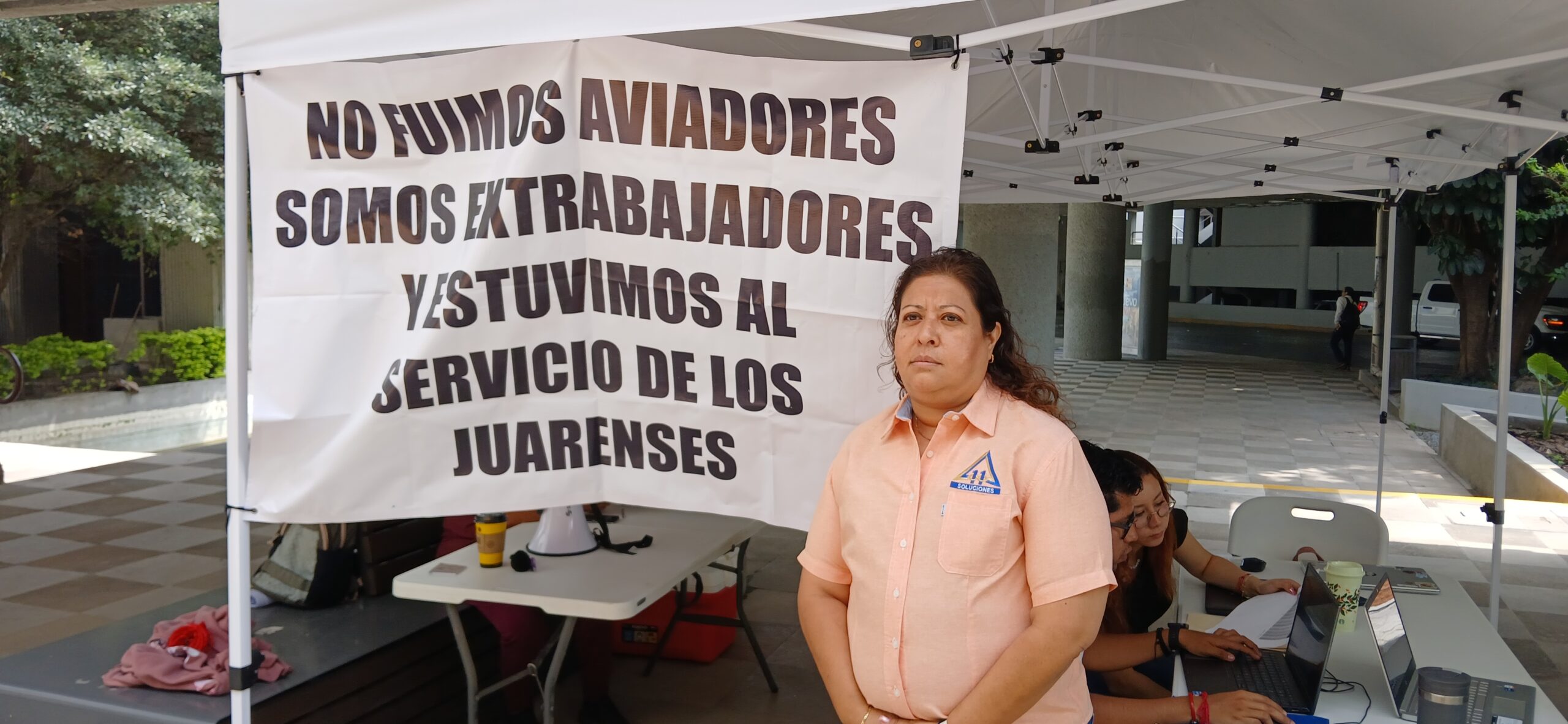 Extrabajadores de Juárez instalan plantón 24/7 en el Congreso; exigen liquidación al 100%