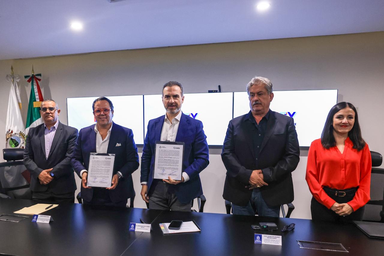 Firman acuerdo de seguridad y movilidad  Monterrey y la empresa DIDI